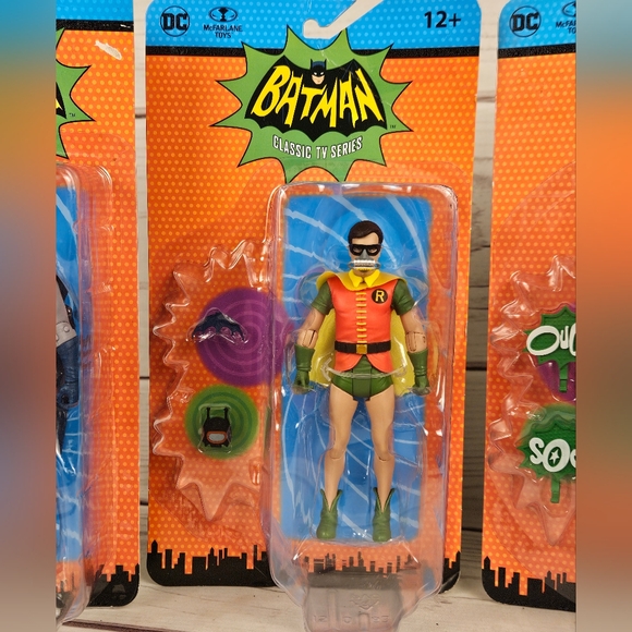 DC Comics Classic TV Series Batman Robin The Joker & The Riddler Action Figures - Picture 3 of 8